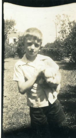 1947 Summer Jimmy & puppy.jpg